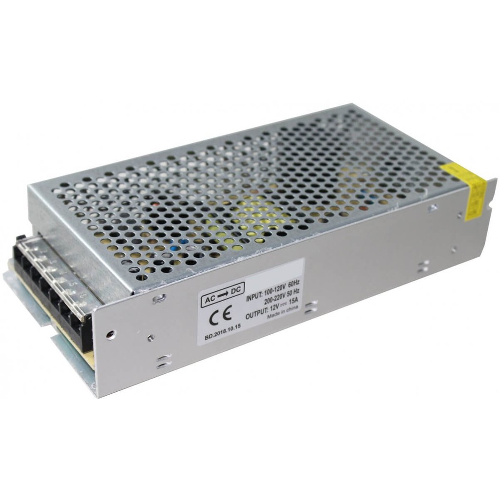 Fonte de Alimentação Chaveada 12V 15A 180W Colmeia Bivolt 100-220V