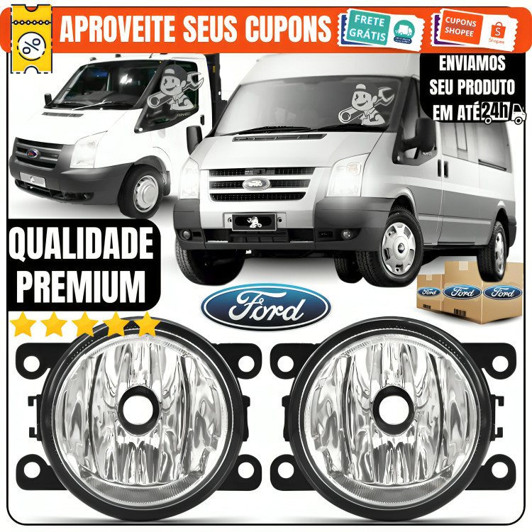 Par Farol Milha Ford Transit 2006 á 2015 Auxiliar Todos Os Modelos