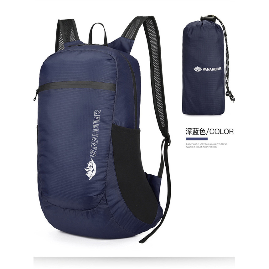 Mochila de viagem feminina verão 2022 novo estilo saco de pele leve dobrável mochila grande capacidade saco de escalada