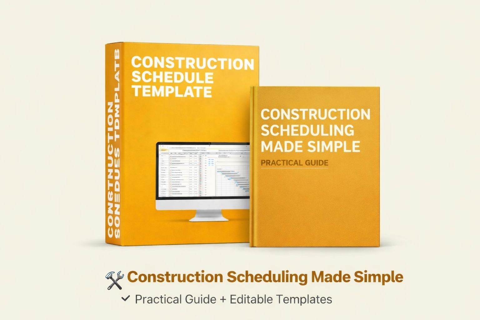 Construction Scheduling Made Simple: Guide + Templates + Workbook
