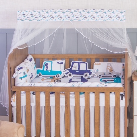 Kit Berço Amiguinhos Specialle 9 Peças Bebe Menino Car Baby