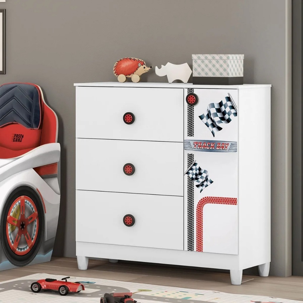 Cômoda Infantil Temática Fert Car - Móveis Estrela