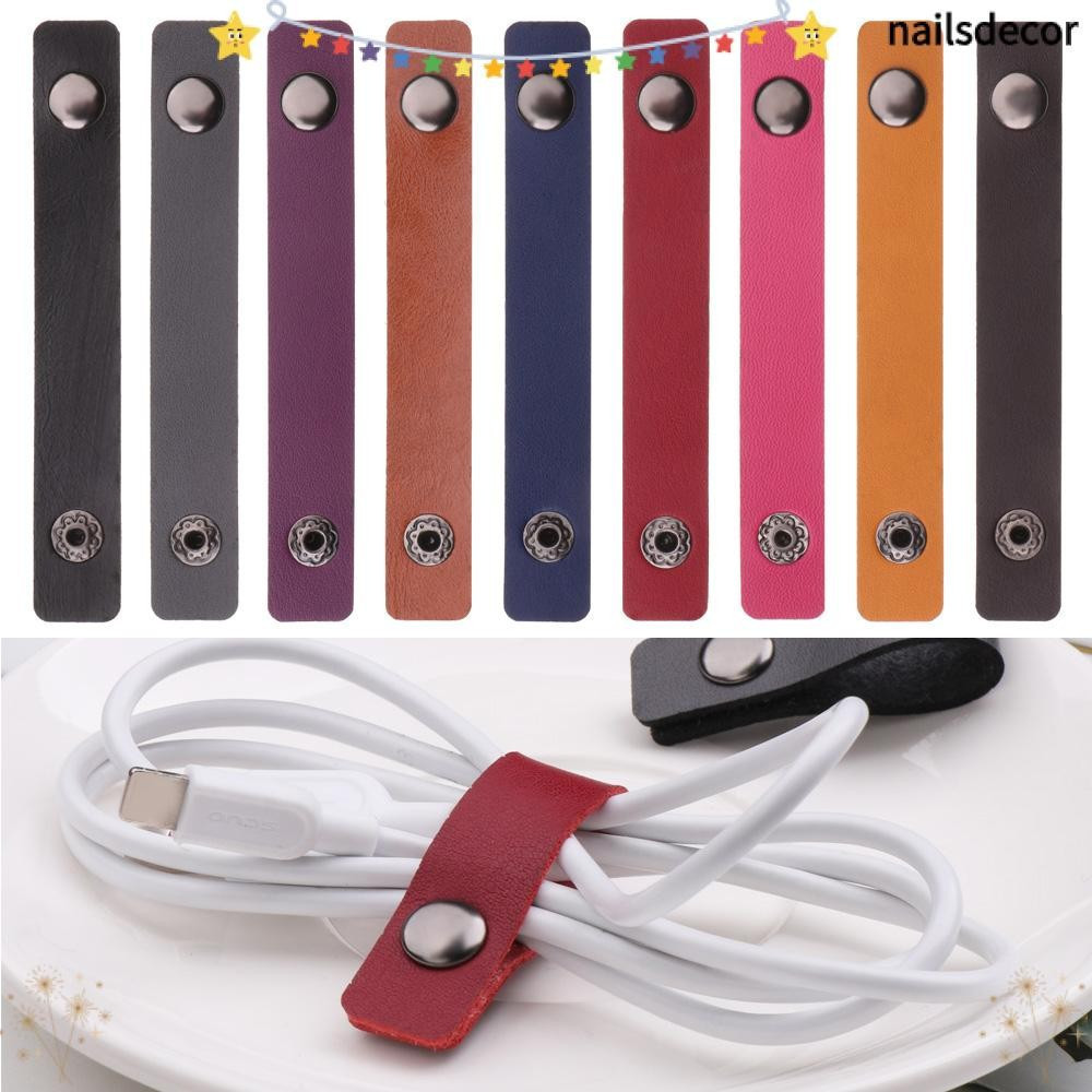 NAILSDECOR 5pcs Tie Wraps Keeper 9 Cores Suporte De Gerenciamento De Alta Qualidade Enrolador De Envoltório De Fone De O