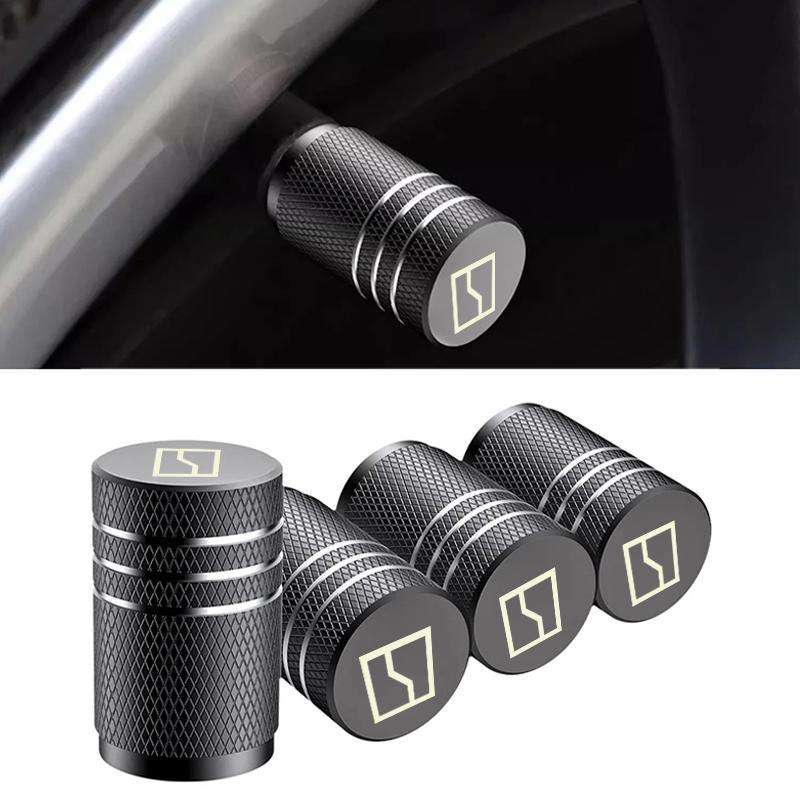 4PCS Tampas de Válvula de Pneu de Metal, Capas de Válvula para Carro, Acessórios para Rodas de Carro Zeekr X 001 009 7X