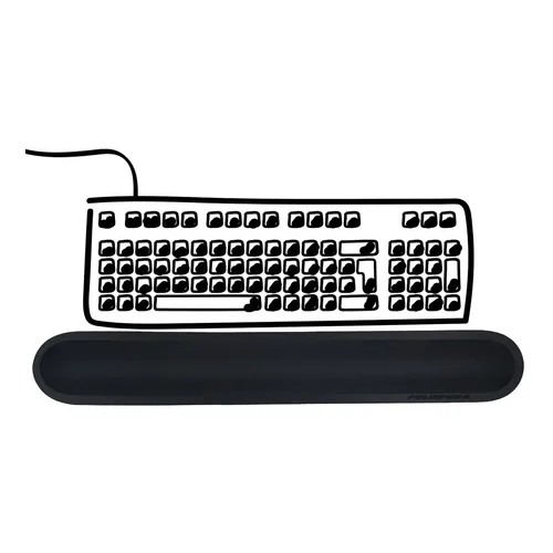 Apoio Ergonômico Para Teclado 50cm C/ Base Emb.
