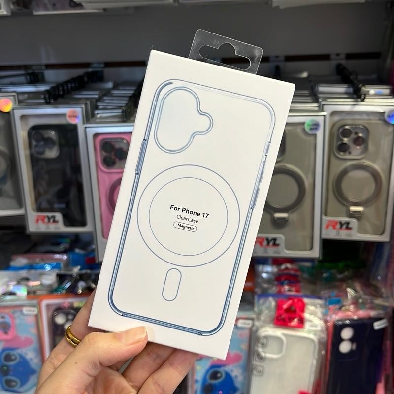 Capinha MagSafe para iPhone 17 17pro 17promax 17air - Protetor Transparente Compatível com Carregamento Magético