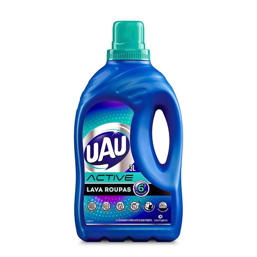 Lava Roupas Líquido UAU Active 3l