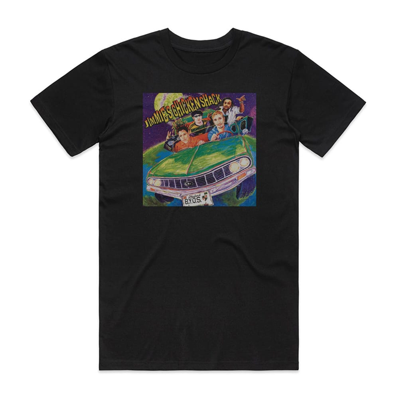 Camiseta Preta Jimmies Chicken Shack Bring Your Own Stereo