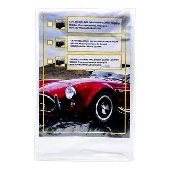 Capa Plástica Descartável Transparente Para Cobrir Carros Sem Elástico