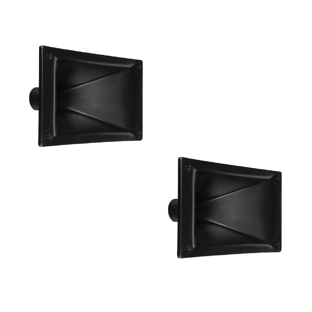 Kit 2 Corneta Plástica Retangular Rosca 1 Polegada P/ Driver D250x D250 Trio D220 D202 LC 100 Preto