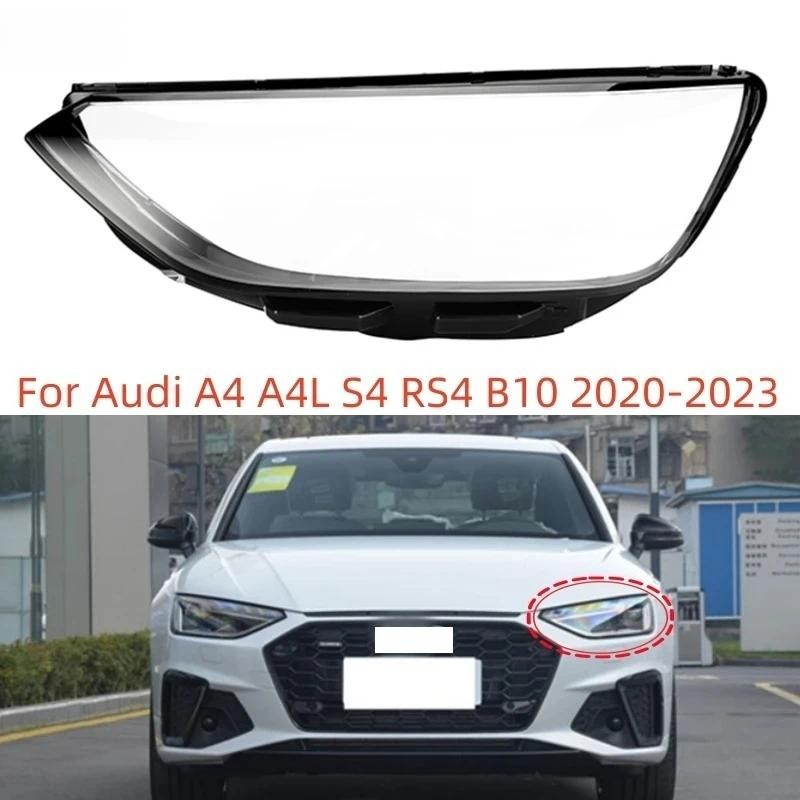 Para Audi A4 A4L S4 RS4 B10 2020 2021 2022 2023 Luzes Do Carro Escudo Transparente Material PC Frente Farol Capa
