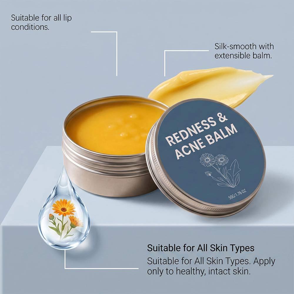Redness & Acne Skin Balm, Smooth Texture Skin Care Balm, Gentle Topical Balm For Daily Comfortable Skin Feeling