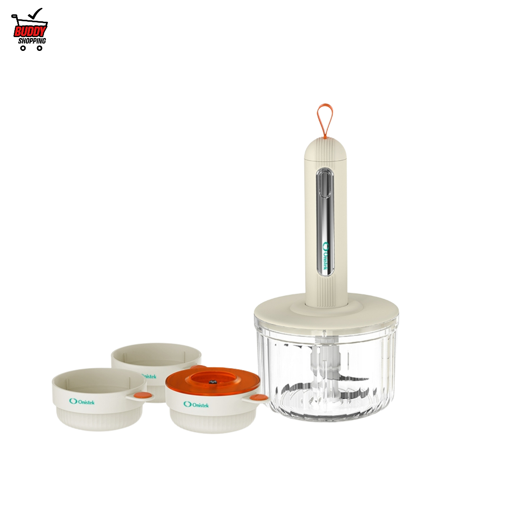 Mini Processador de Alimentos Portátil com Lâminas em Aço Inox 2000mAh