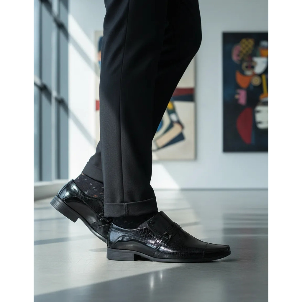 Sapato Social Masculino Couro Ecológico Soavio Corsair