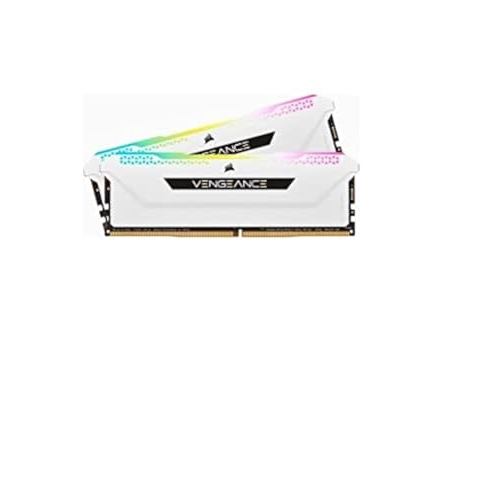 CORSAIR VENGEANCE RGB PRO SL DDR4 Memory 32GB (16GB x 2) up to 3200MHz, Intel XMP compatible, CL16 for Desktop PC, White