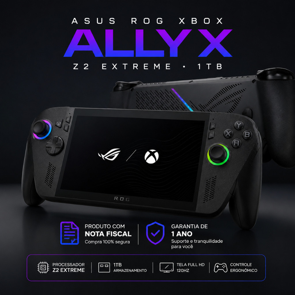 Console Portátil Asus Rog Xbox Ally X Z2 Extreme 1 TB - Preto