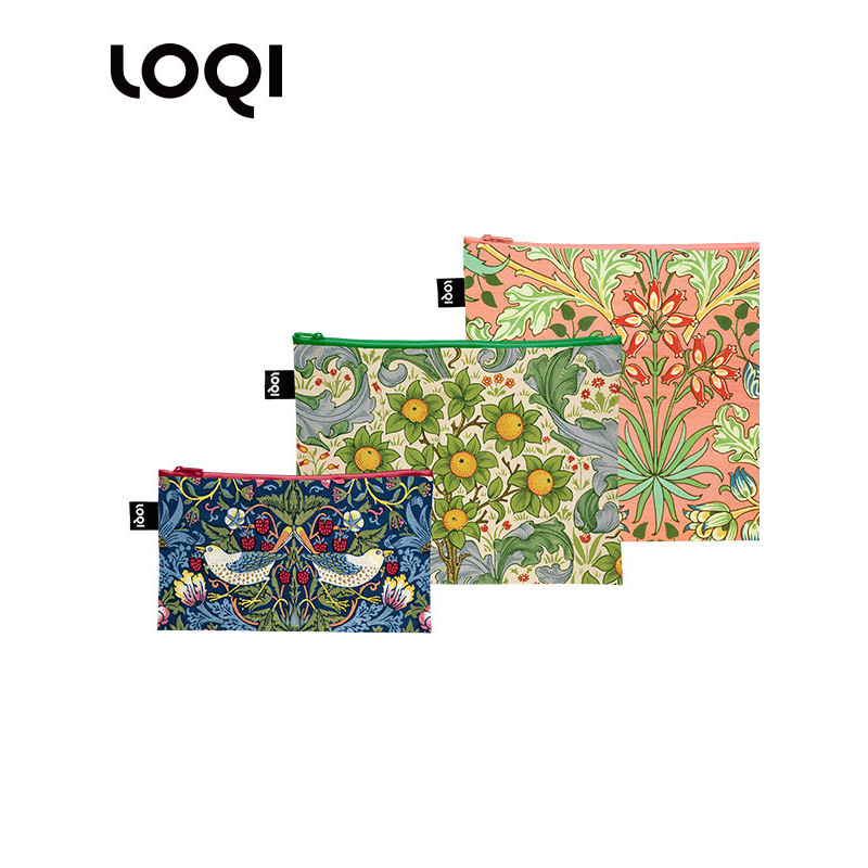 Alemão LOQI moda saco de embreagem conjunto 2023 ambientalmente amigável repelente de água dobrável viagem organizar luz
