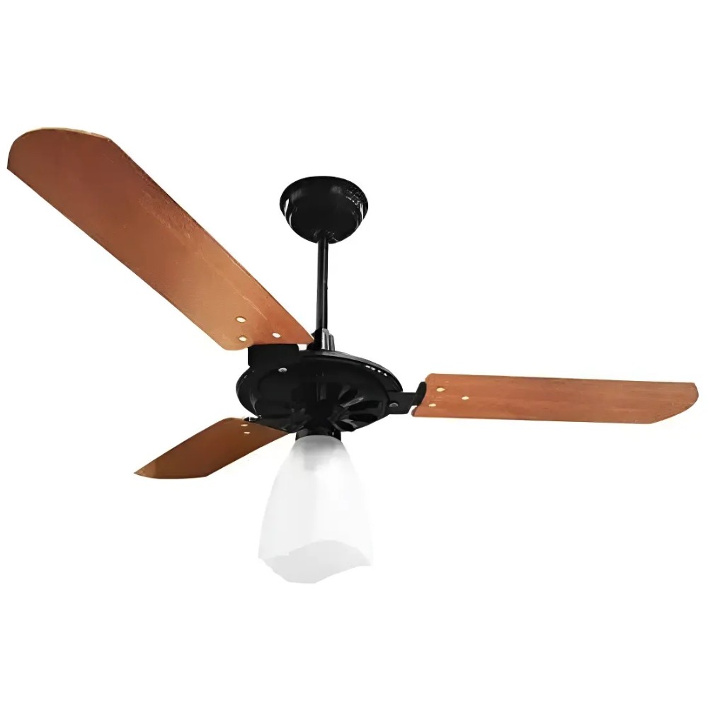 Ventilador de Teto 3 Pás 150w Yris Preto e Mogno 110v Ventex