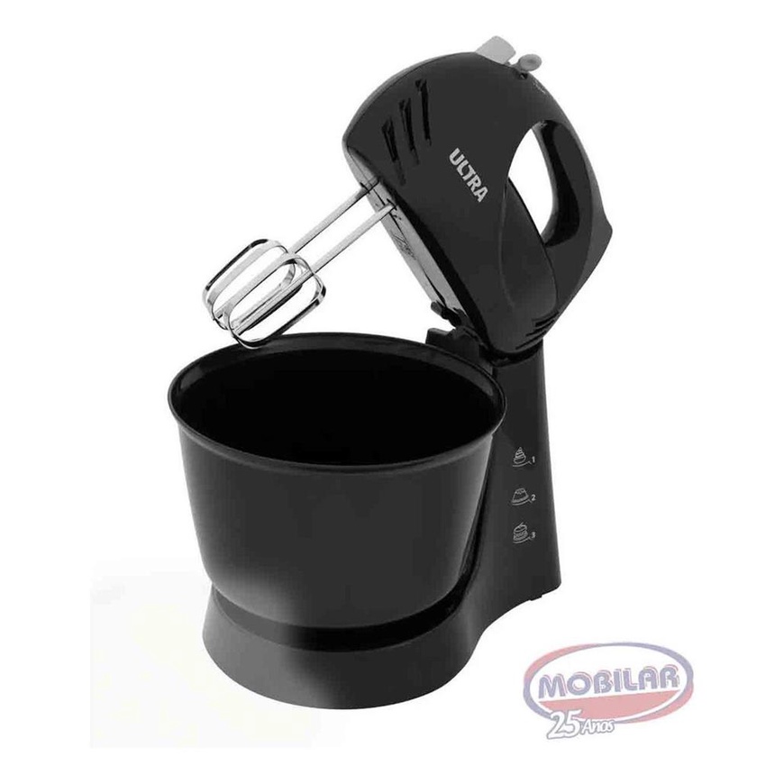 Batedeira Ultra Portatil 150w 3 Velocidades Preta 110v B11