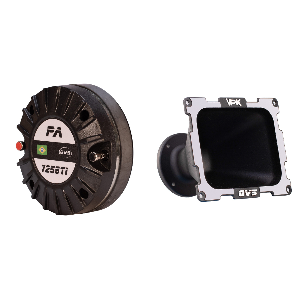 Driver Titânio 7255ti Trio 150W Rms + Cone QVS 2117 Som Automotivo Som Profissional Line Array