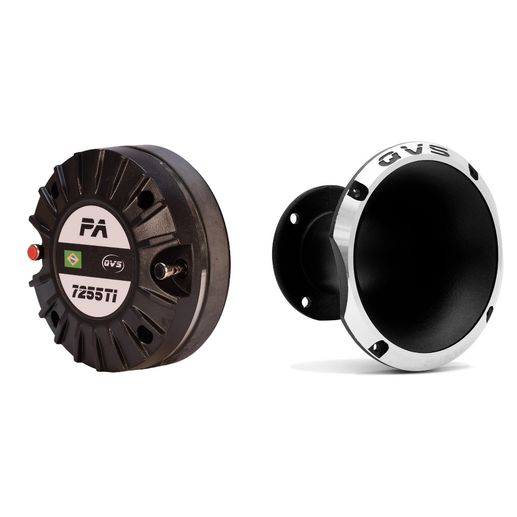 Driver Titânio 7255ti Trio 150W Rms + Cone QVS 1450 Som Automotivo Som Profissional Line Array