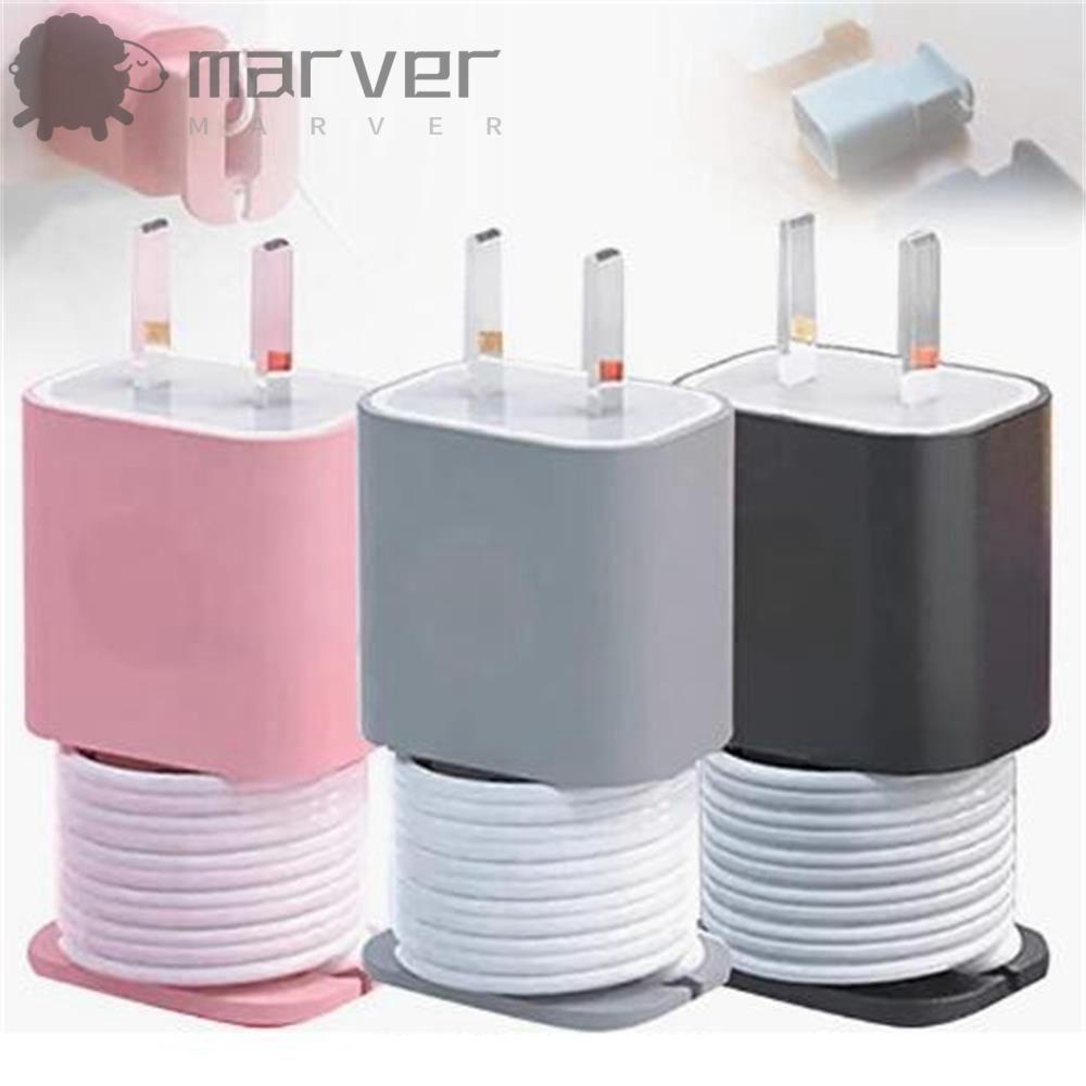 MARVER Protetor De Carregador De Silicone Conveniente Para Usar Armazenamento De Cabos De 2 Em 1 Estojo