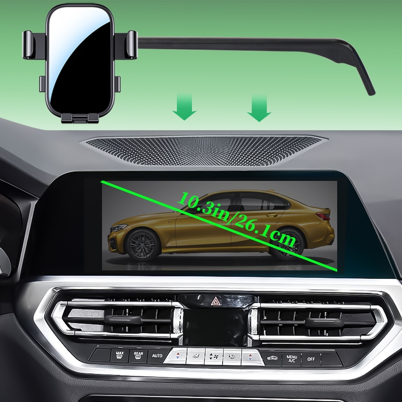 Suporte De Telefone Para Volante Esquerdo 2014 – 2026 BMW Série 3 ; Compatível Com Telas De Navegação Central De 6.5/8.8