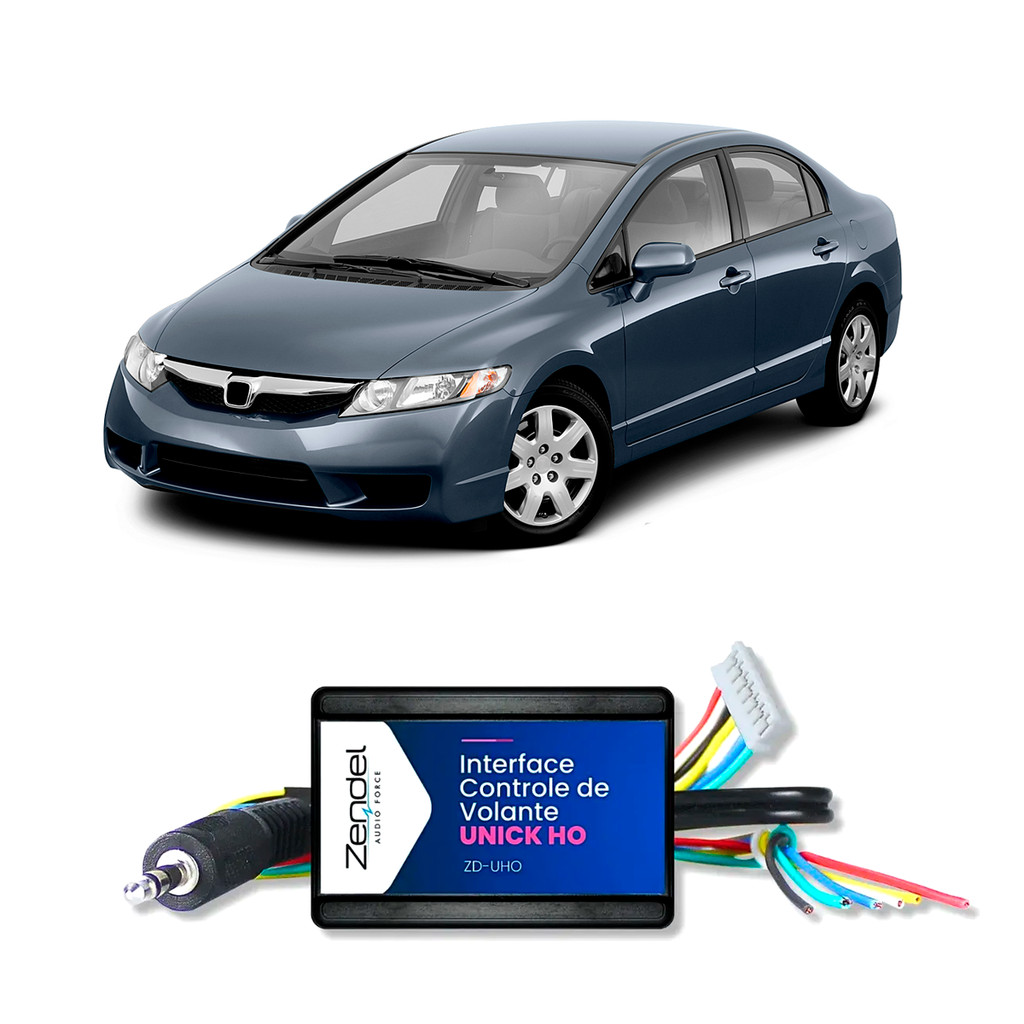 Interface de Volante Honda Civic 2007 até 2021 Resistiva para Multimídia Universal
