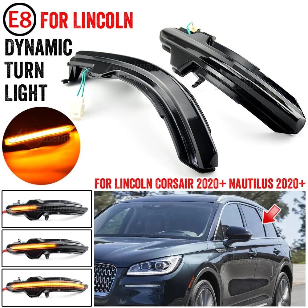 Para Lincoln Corsair Nautilus 2019 2020 2021 Carro LED Dinâmico Turn Signal Light Espelho Lateral Sequencial Pisca Indic
