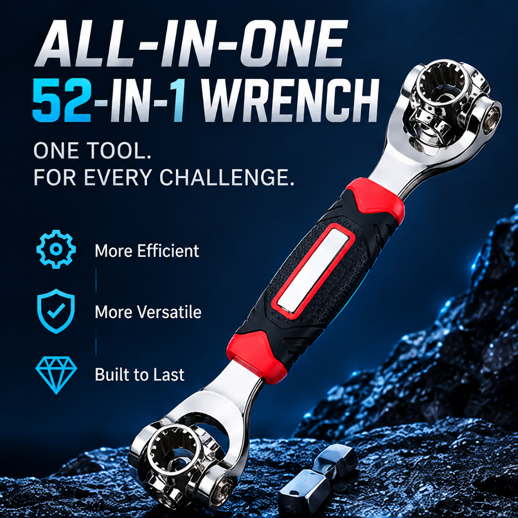 48 In 1 Multifunctional Wrench 360° Universal Socket Tool Set For Car Motorcycle Home Repair