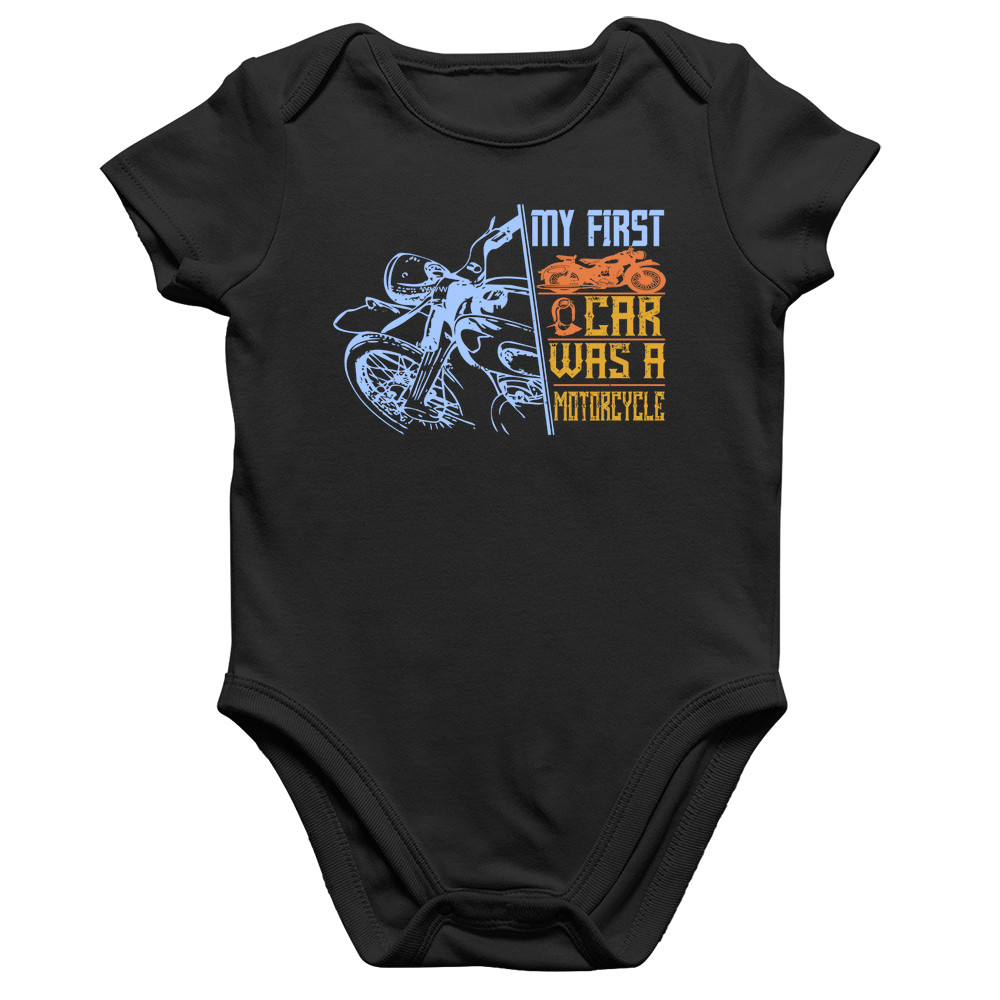 Body Bebê Algodão My First Car Was A Motorcycle Roupa