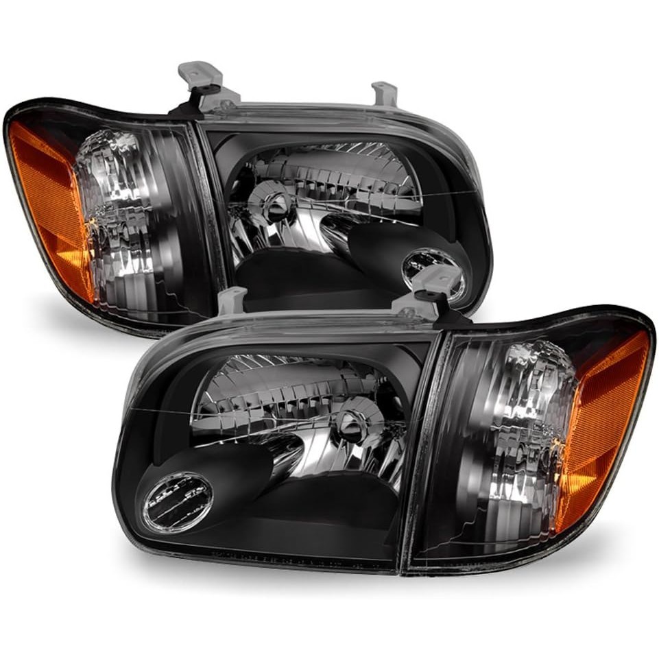 ACANII-Para 2005-2006 Toyota Tundra Duplo | Faróis Pretos Crew Cab 2007 Sequoia Com Driver De Lâmpadas De Canto + Passag