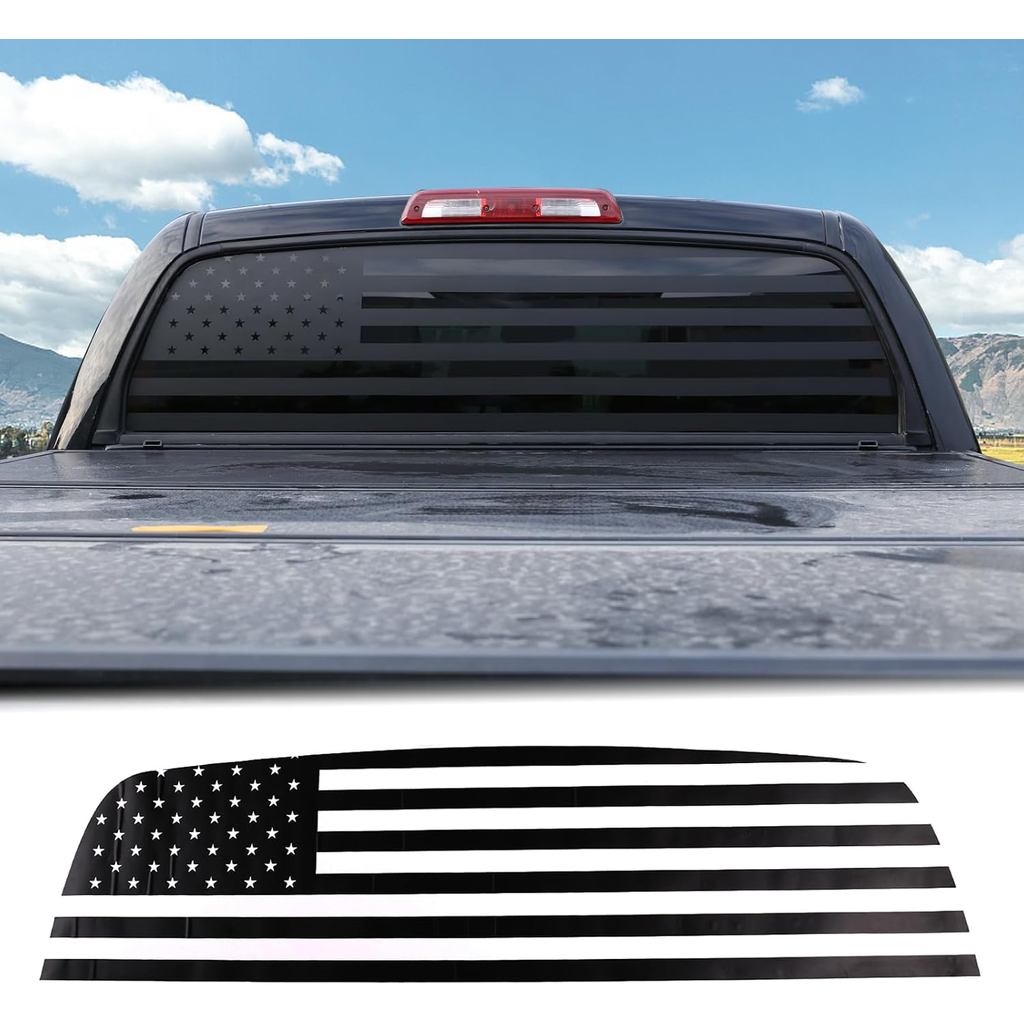 Adesivo Decorativo para Painel de Vidro Traseiro Aunginsy Compatível com Toyota Tundra 2007-2021, Painel de Janela Trase