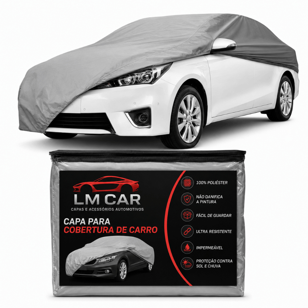 Capa para carro Onix Plus Impermeável Chevrolet Proteção Completa Sol Chuva e Vento