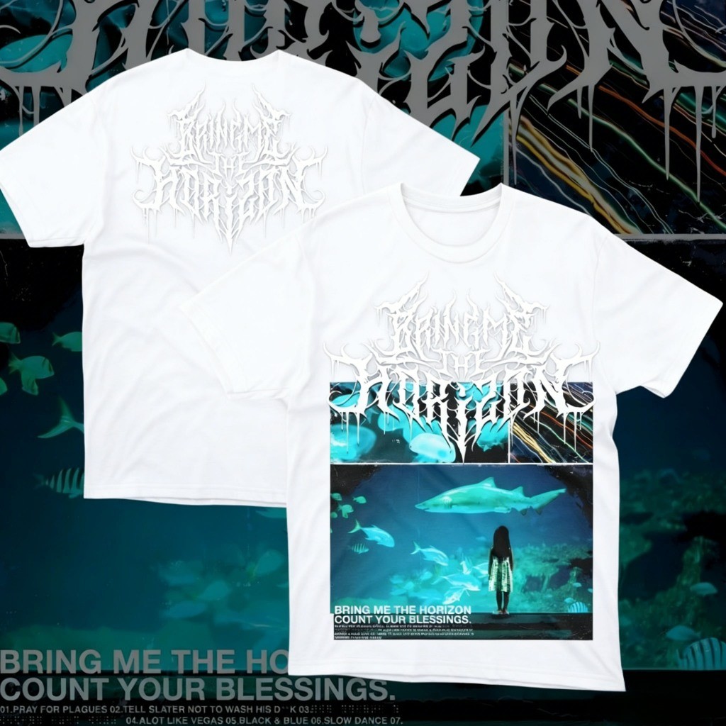 Camiseta Estampada - Bring Me The Horizon Count Your Blessing - Streetwear Confortável - 100% Algodão Envio Rápido