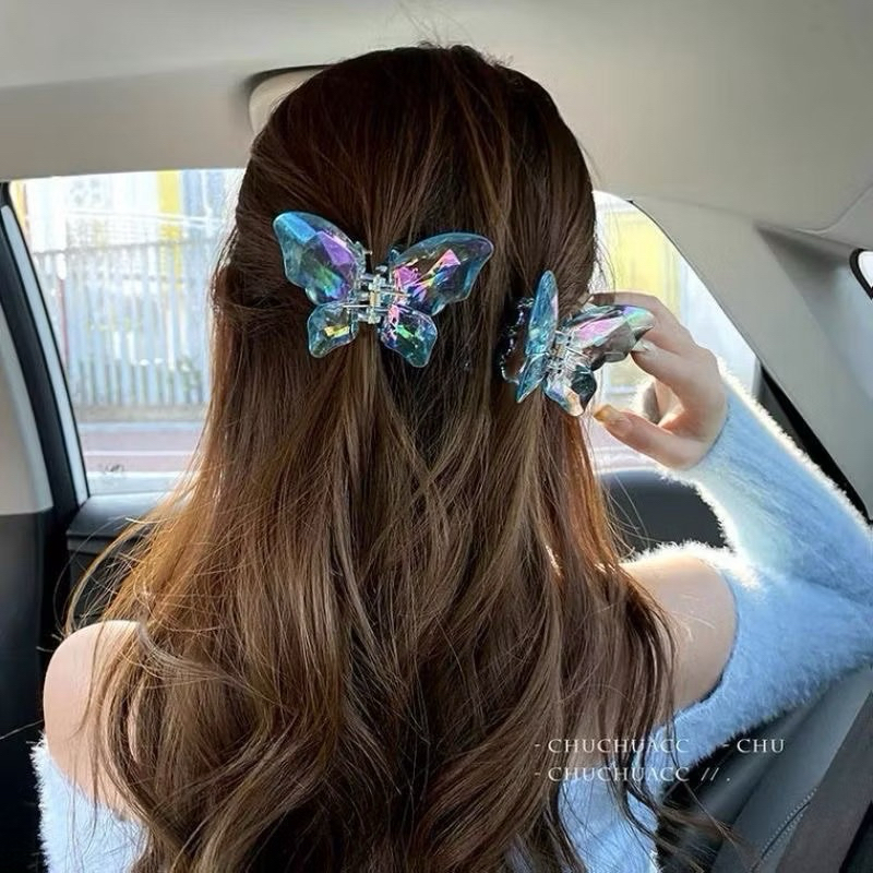 Presilha borboleta garra Clip De Captura De Cabelo Koran Ins Butterfly Meninas pequena