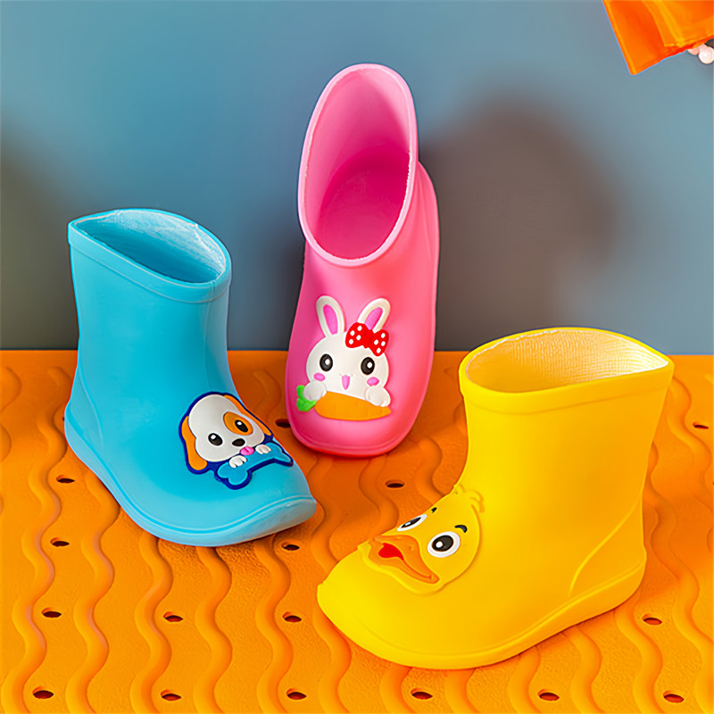 Bonito crianças botas de chuva meninos bebê meninas botas de chuva crianças do jardim de infância Overshoes antiderrapan