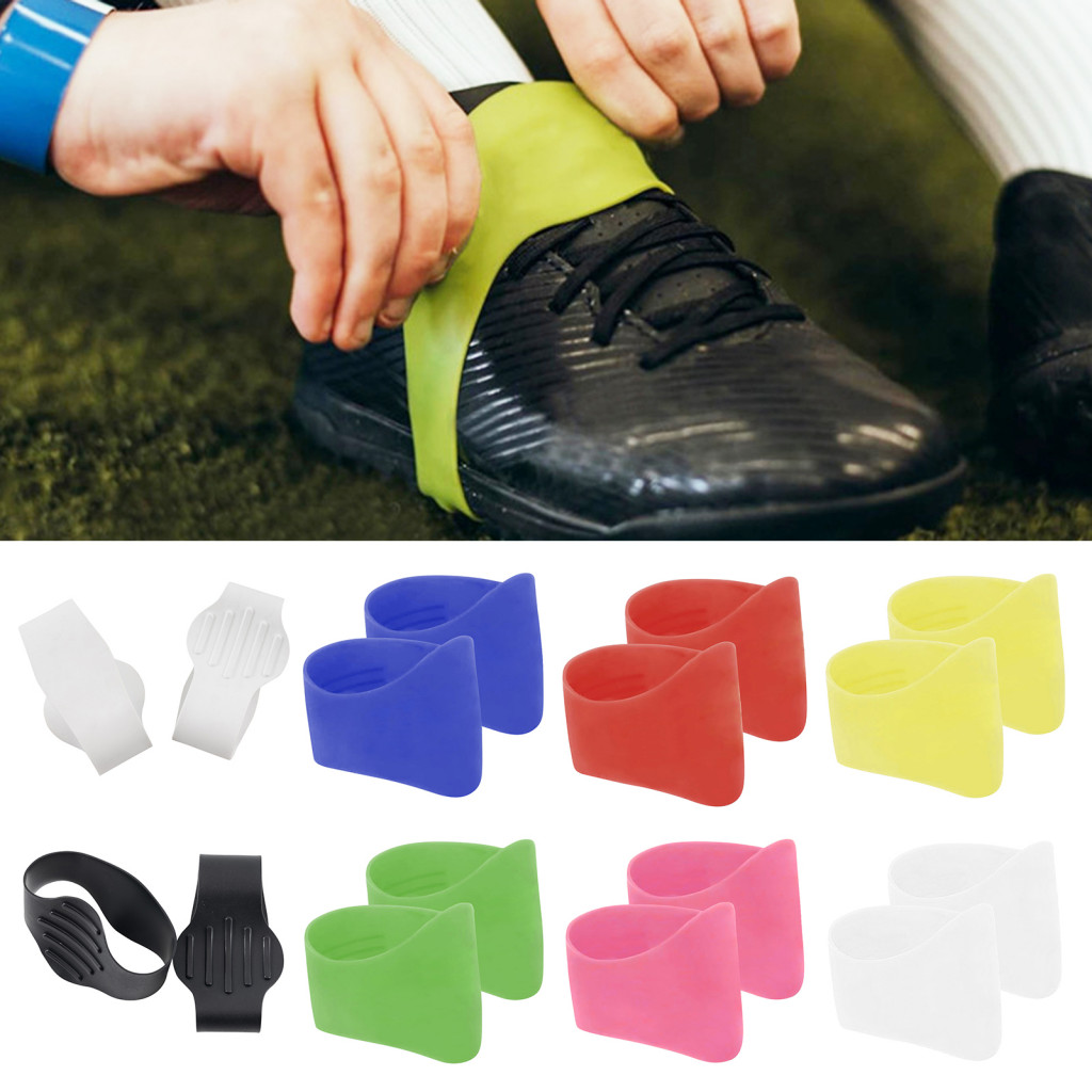 Soccer Gear Accessory Cleat Maintenance Reusable Silicone Bands – Elastic Shoe Lace Covers for Football Training Keep