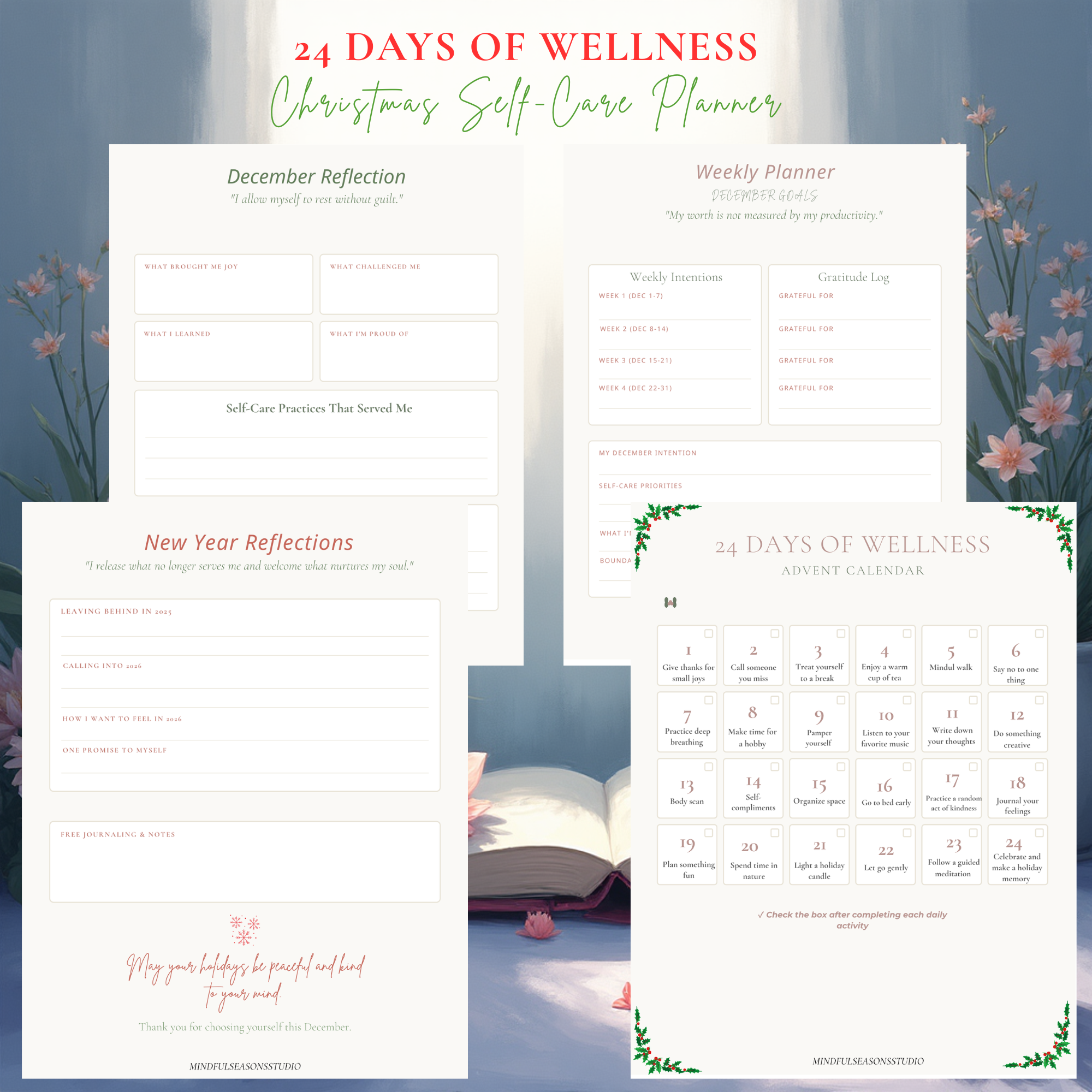 24 Days of Wellness Christmas Self-Care Planner