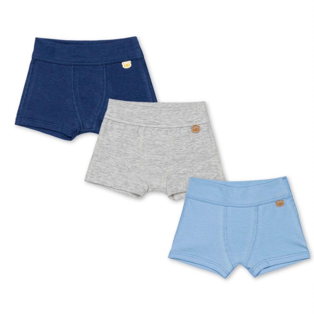 Cuequinha Un Boxer Lisa Infantil Bebê Menino Algodão Cotton Box de Menino Up Man- 02 ao 10