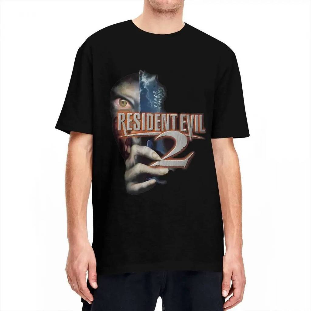 RESIDENTs EVILs 2 T-Shirt Man Classic Poster Streetwear 100% Cotton T Shirts Summer Breathable Harajuku Tee Shirt Oversi