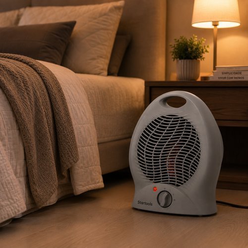 Aquecedor de Ar Elétrico 2000W Ventilador Portátil 220V