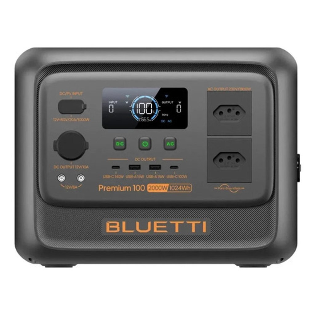 BLUETTI Estação De Energia Solar Premium 100 2000w / 1024wh - 220v