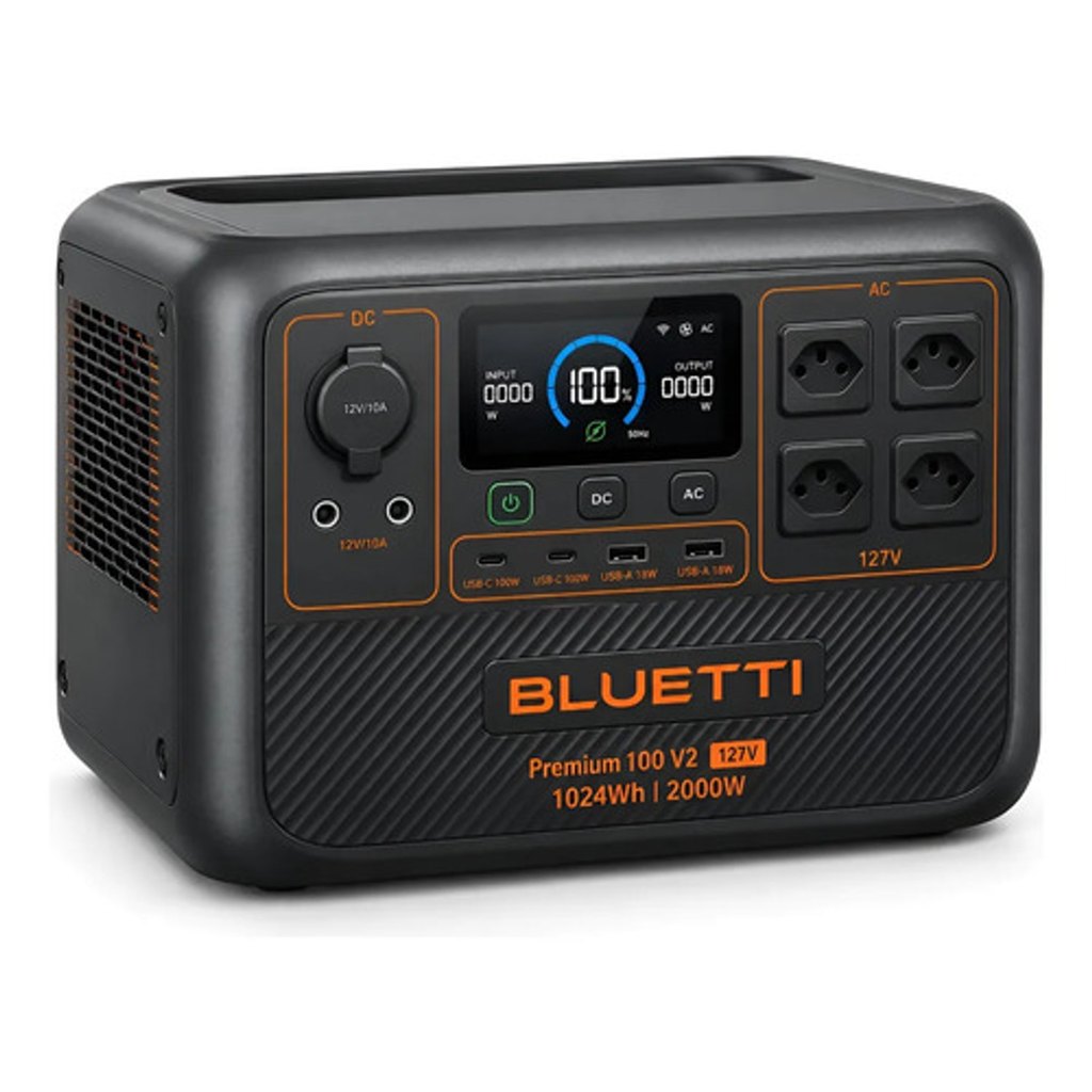 BLUETTI Estação De Energia Solar 100v2 2000w / 1024wh - 127v