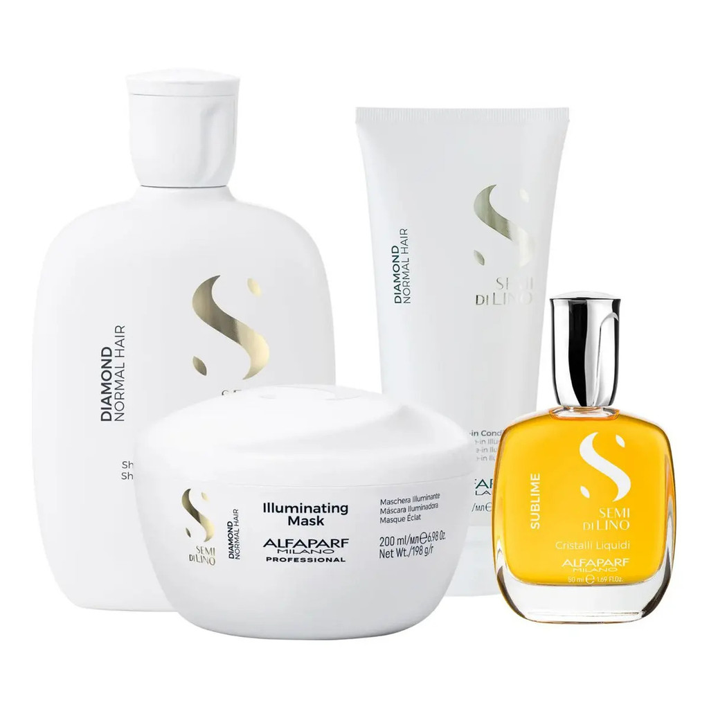 Alfaparf Semi Di Lino Kit Illuminating + Oleo Cristalli 50ml