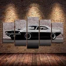 Kit Quadro Decorativos 95x55 Mosaico 5 Peça Mdf Full Hd CARRO CHARGER