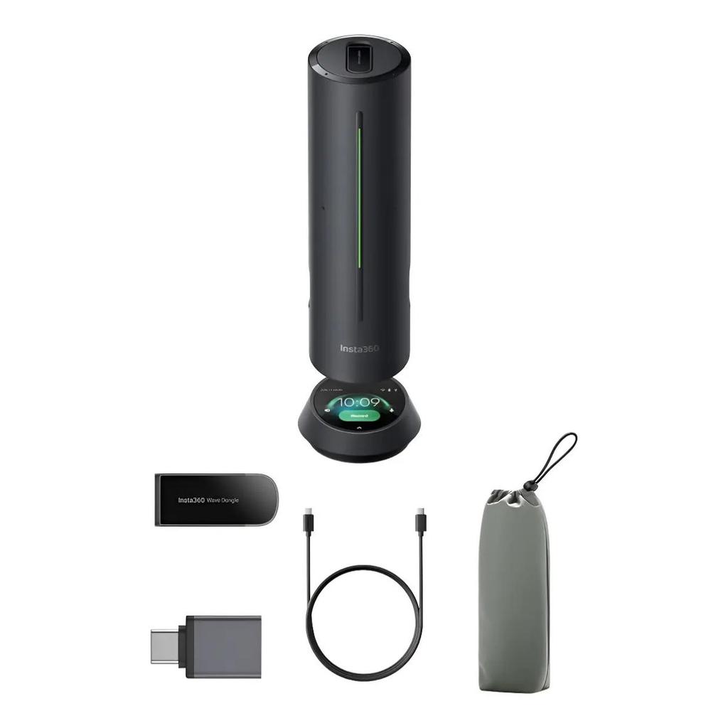 Speakerphone Insta360 Wave Graphite Black com IA 8 Microfone