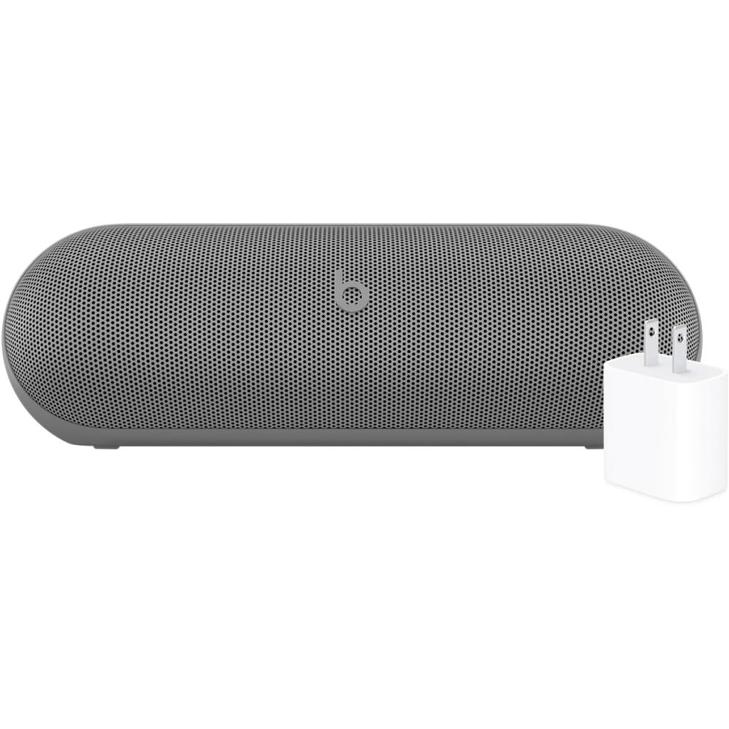 Beats Pill x Kim Kardashian - Caixa de Som Bluetooth Sem Fio com Adaptador de Energia de 20W - Cinza Escuro CUTE