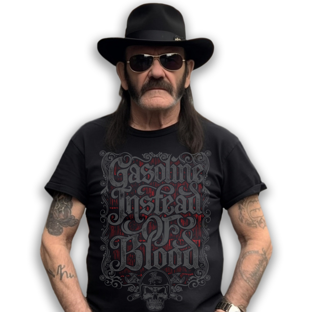 Camiseta Gasoline No remorse Kustom Kulture preta estampada 100% algodão
