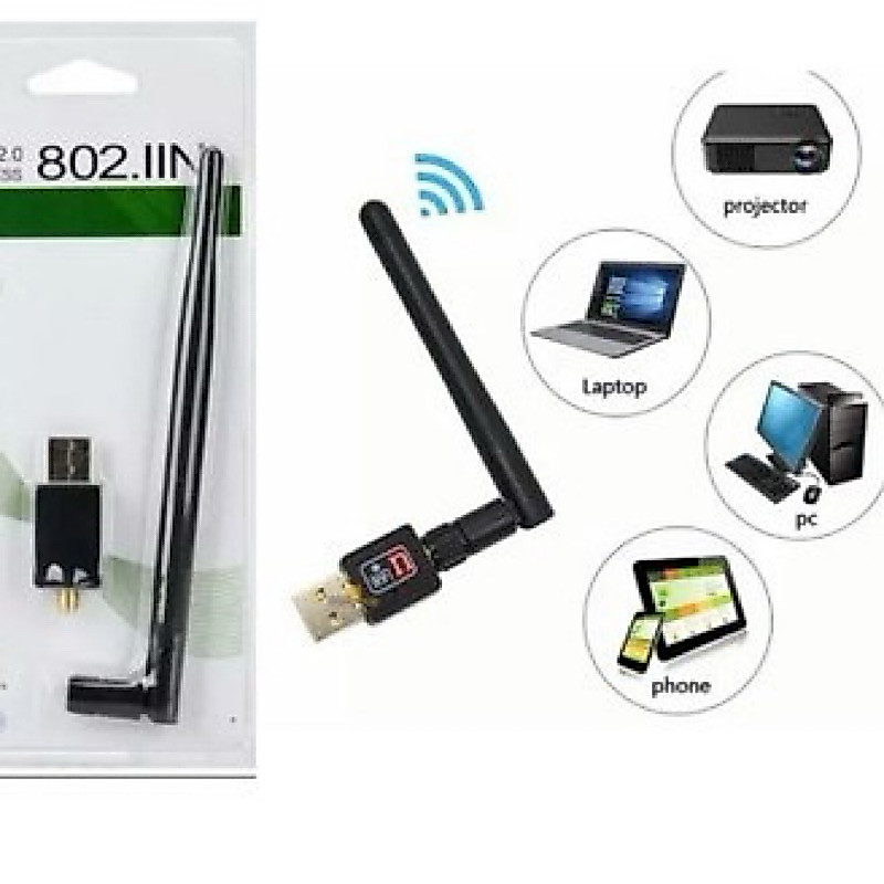 Antena Wireless Usb Wifi 1200Mbps Receptor Pc Notebook 802.IIN Wi-fi Antenas